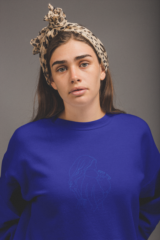 Baruch Hashem Embroidered Crewneck Sweatshirt