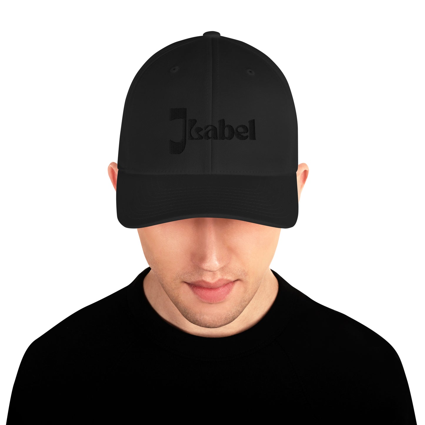 JLabel Embroidered Black Structured Twill Cap