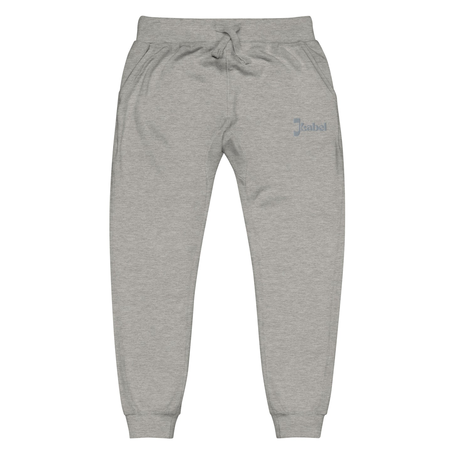 JLabel Classic Design Embroidered Unisex Fleece Sweatpants- Carbon Grey