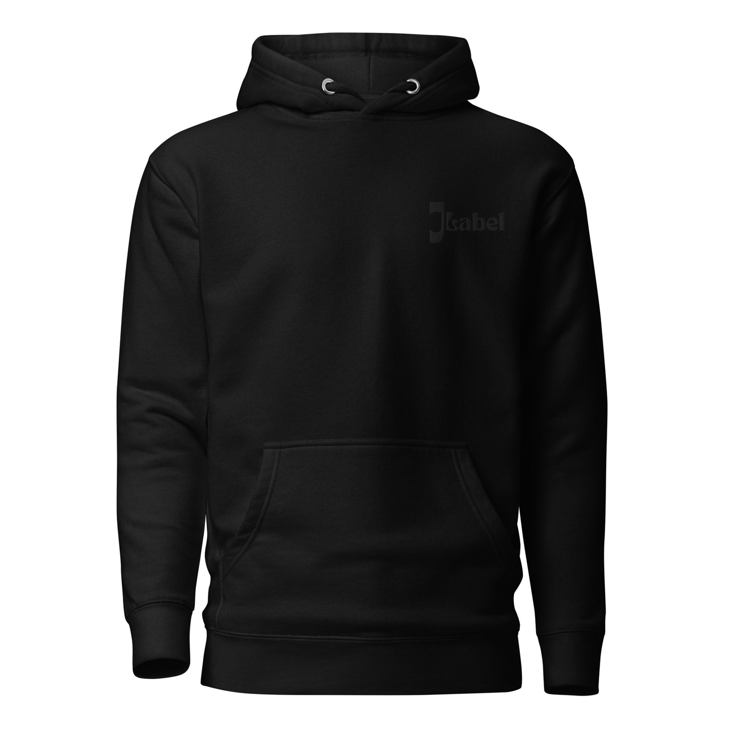 JLabel Classic Design Embroidered Unisex Hoodie - Black