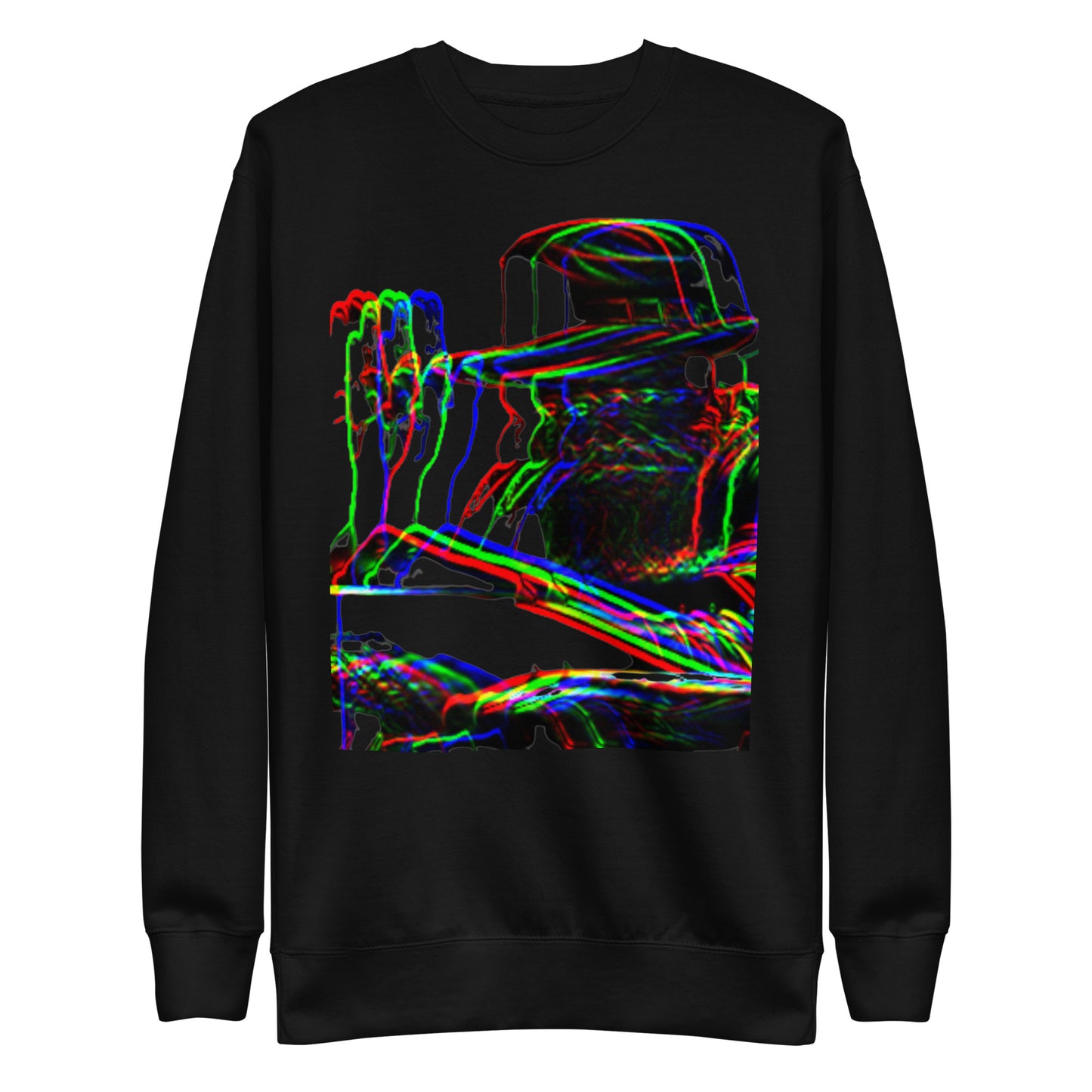 Lubavitch Rebbe Glitch Crewneck Sweatshirt